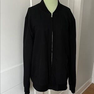 Slate & Stone Jet Black Bomber Jacket
